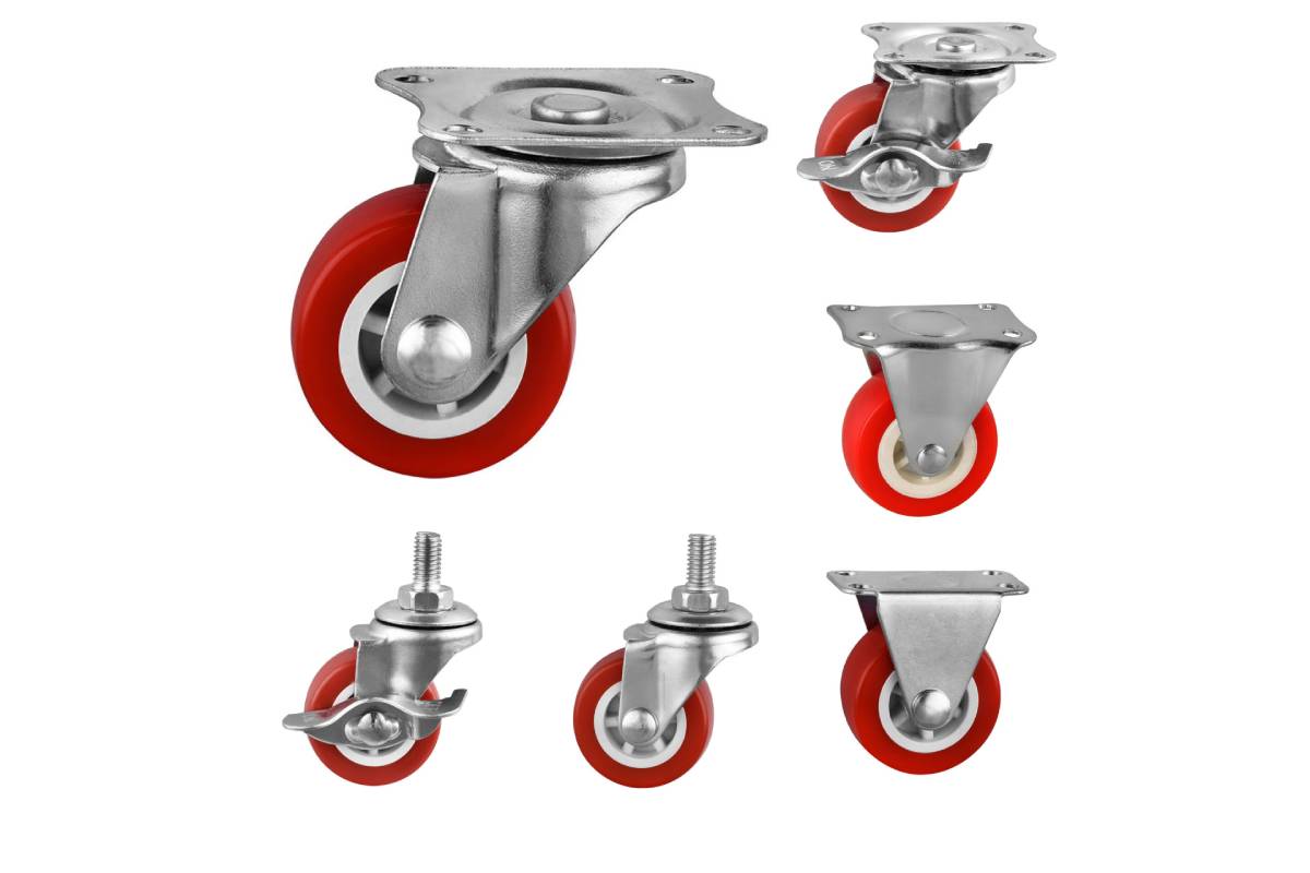 ¿Podrían estas ruedas de PU granate ser la opción perfecta para sus necesidades de trabajo liviano?