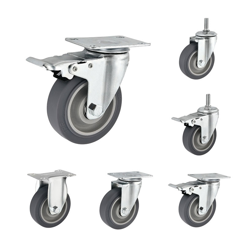 Ruedas de servicio mediano TPR Gray