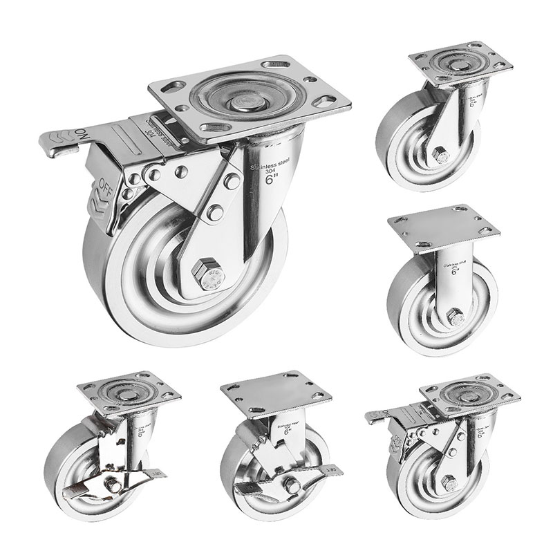 Rueda de acero inoxidable de Caster de servicio pesado Sus304